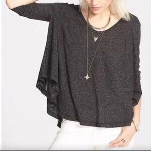 ❤️ Free People 3/4 sleeve marled swing shirt